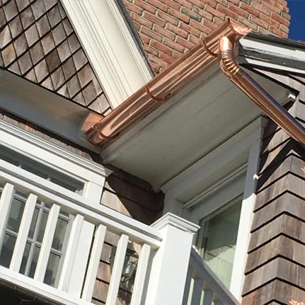 copper gutter installation Blue Point ny